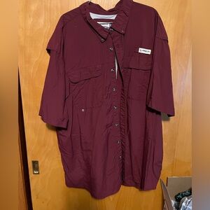 New burgundy Magellan button down 3x